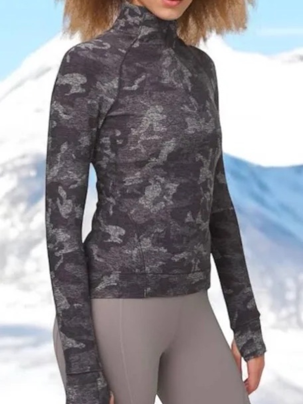 lululemon athletica Dark Charcoal Camo Quarter-Zip Pullover